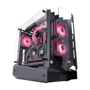 Mars Gaming MC-Edge Open Air ATX Computer Case - Black