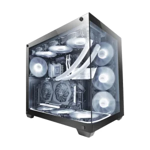 Mars Gaming MCV4 XXL Premium Custom E-ATX Case - Frameless 90º Glass - Black