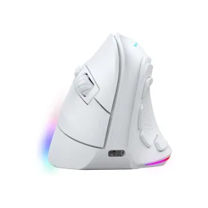 Mars Gaming MMSK Tri-Mode Wireless Ergonomic Vertical Mouse - White